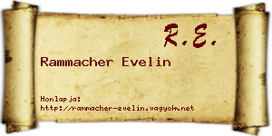 Rammacher Evelin névjegykártya